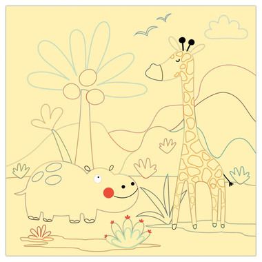 URSUS Images magiques à gratter 24560002F Safari, 21x21cm