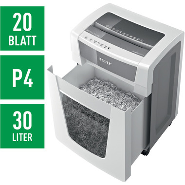 LEITZ Aktenvernichter IQ 8006-20-00 Office Pro, P-4, 30lt