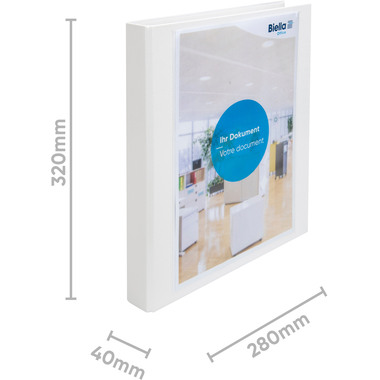 BIELLA Ringbuch Creative XL#2 4cm 44342501U 4 Ringe weiss A4+