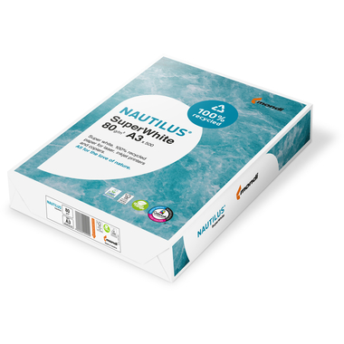 NAUTILUS SUPER WHITE Kopierpapier A3 88043658 80g, recycling 500 Blatt