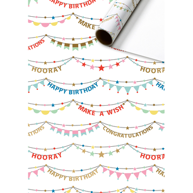 STEWO Geschenkpapier Pierrot 2528509160 weiss 70x200cm