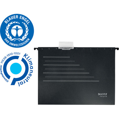 LEITZ Hängemappe Recycle A4 1921-00-95 schwarz 34.8x26cm