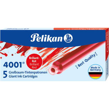 PELIKAN Tinte 4001 GTP/5 310623 brillantrot 5 Stück