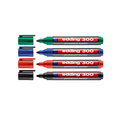 EDDING Permanent Marker 300 553 ass., 4 Stück