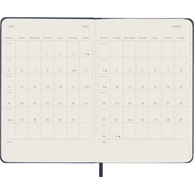 MOLESKINE Agenda Classic Pocket 2027 DHB2012DC2Y27 1J/1P saphir HC 9x14cm