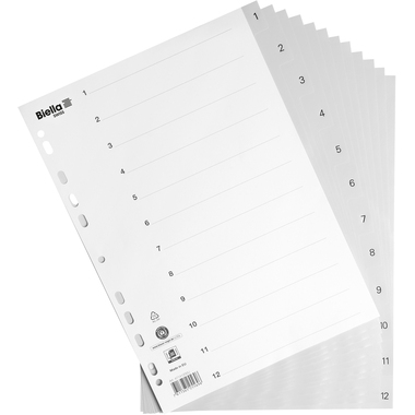 BIELLA Register PP A4 47141200U grau 1-12