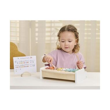 Spielba Giocattoli in legno Pianoforte e xilofono 2 in 1