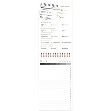 BIELLA Agenda AgeBag non daté 78619C Task M 125 feu. tab. 12x20cm