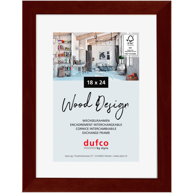 DUFCO Holz-Bilderrahmen 18x24cm 1610.80096 Toronto mahagoni
