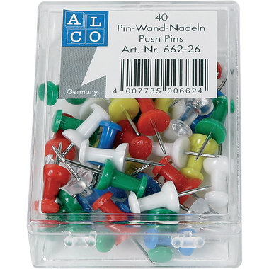 ALCO Aiguille Pinboard 662-12 rouge 40 pcs.