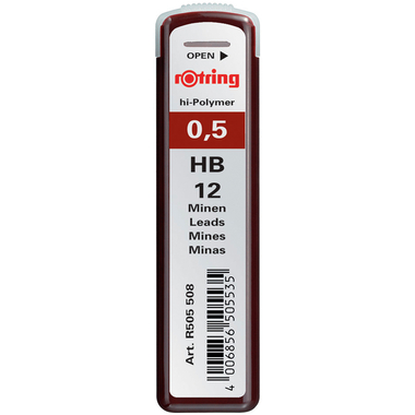 ROTRING Minen HB S0312650 0,5mm 12 Stück