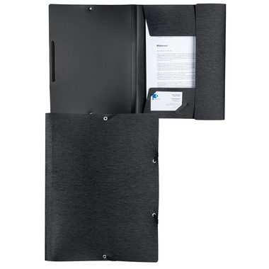 KOLMA Gummizugmappe LineaVerde A4 11.077.06 schwarz, PP, Sand, recycling