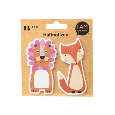 I AM CREATIVE Notes autocollantes 4086.87 Animaux 60 feuilles