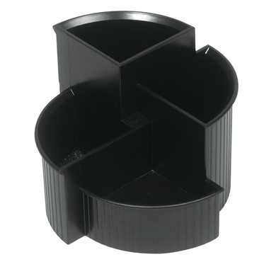 HELIT Porte-crayons H6390695 4 comp. 14x10x14cm PP noir