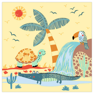 URSUS Images magiques à gratter 24560002F Safari, 21x21cm