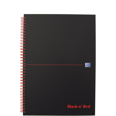 OXFORD Buch Black 'n Red A4 400047609 kariert, 90g 70 Blatt