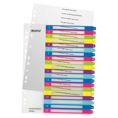 LEITZ Register PP WOW A4+ 12450000 multicolor 1-20
