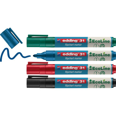 EDDING Flipchart Marker 31 1,5-3mm 31-E4 4er Etui