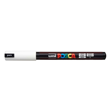 UNI-BALL Fineliner Posca 0.7mm PC-1MR WHITE weiss