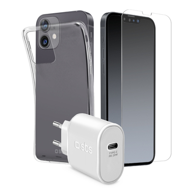 Kit caricatore, cover e screen per iPhone 13 | SBS