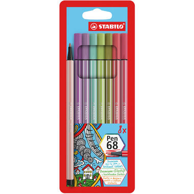 STABILO Stylo Fibre Pen 68 1.1mm 68/8-02 ass. 8 pcs.