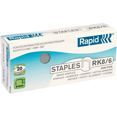 RAPID Heftklammern RK8/6 24873700 verzinkt 5000 Stück