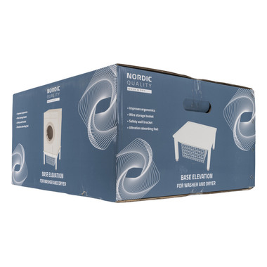 NORDIC Q Base elevation washer/dryer 352135 with basket, 62x56x30cm