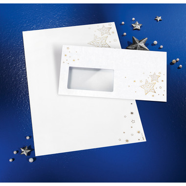 SIGEL Weihnachts Umschläge C6/5 DU045/W Golden Glow 50 Stück