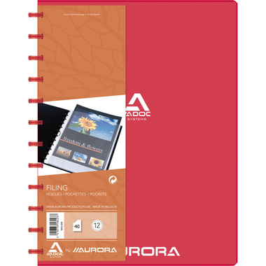 ADOC Livre présentation Standard A4 5842.600 rouge 40 poches