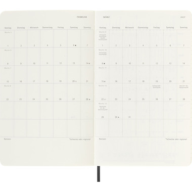 MOLESKINE Agenda Classic Large 2027 DSB12WN3DY27 1S/1P noir SC 13x21cm