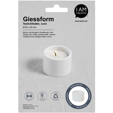 I AM CREATIVE Silikon Giessform 1704.18 Teelichthalter