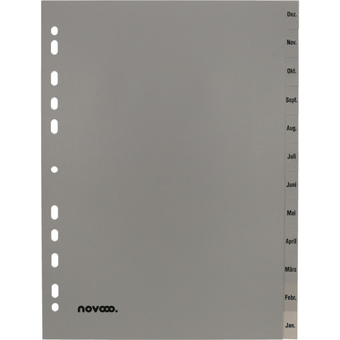 NOVOOO Register PP A4 40950 grau Dez-Jan DE