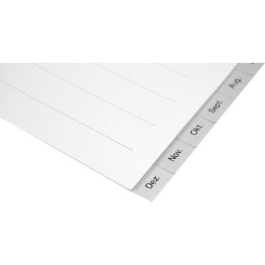 BIELLA Register PP A4 47141390U grau Jan-Dez DE