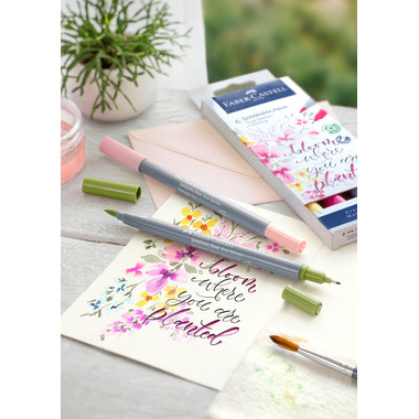 FABER-CASTELL Goldfaber Dual Marker 164524 Lettering, 6 couleurs