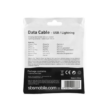Câble de données et de recharge pour iPhone, iPad et iPod