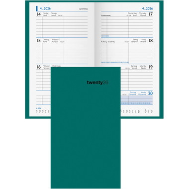 BIELLA Agenda Colorful 2026 830760090026U 1S/2P petrol ML 8.7x15.3cm