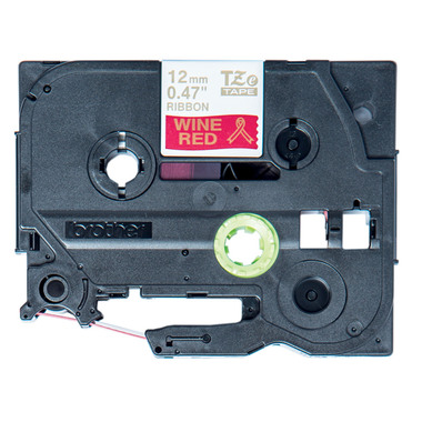 PTOUCH Ruban en textile or/rouge TZe-RW34 PT-DV600VP 12 mm