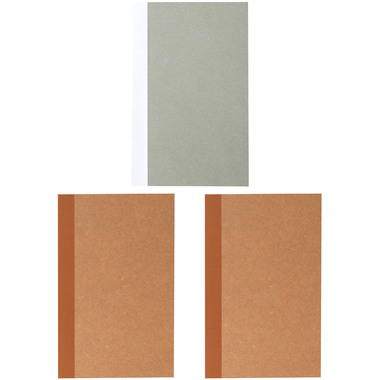 I AM CREATIVE Carnet A6 4005.12 brun, 60 pages 3 pièces