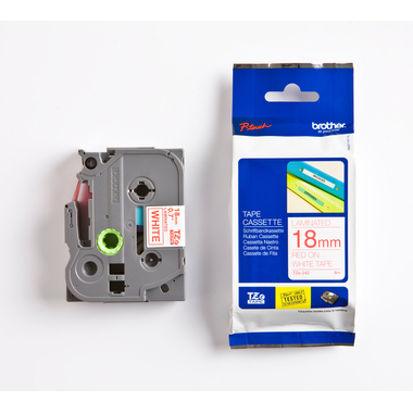 PTOUCH Ruban, laminé rouge/blanc TZe-242 PT-2450DX 18 mm