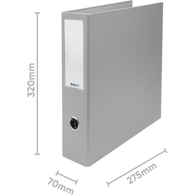 BIELLA Ordner 8cm 12042800U 2 Machaniken grau 2xA5