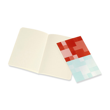 MOLESKINE Quaderno 2x 14x1.1x9cm 620510 bianco, coral/marine, 80 p.