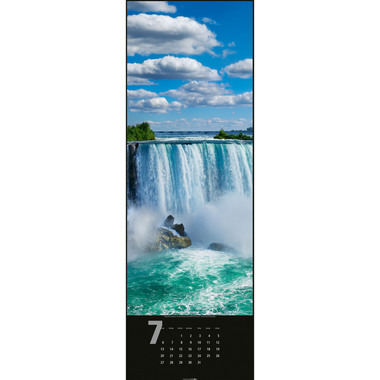WEINGARTEN Calendrier 2026 2951800+26 Wasserfälle DE 34x98cm