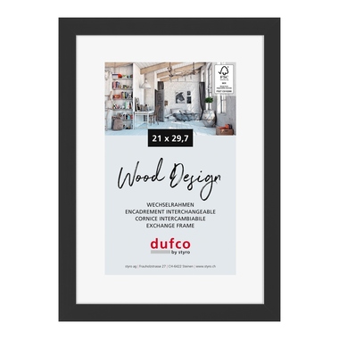 DUFCO Holz-Bilderrahmen 21x29.7cm 1610.80105 Toronto schwarz