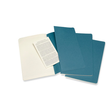 MOLESKINE Taccuino cartone 3x L/A5 629599 rigato, vivid blu, 80 pagine