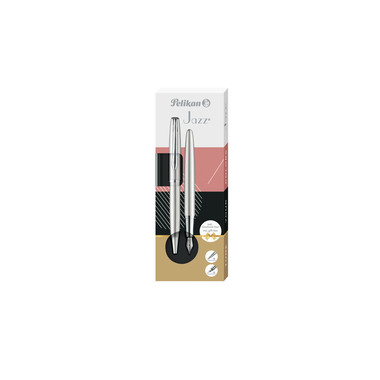 PELIKAN Stylo plume&stylo bille 821919 Jazz Noble Elegance Silber
