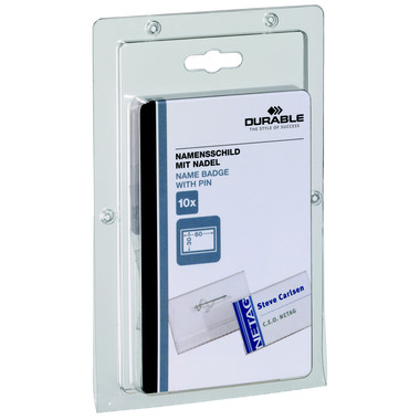 DURABLE Namensschild 860619 30x60mm 10 Stück