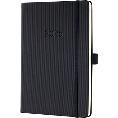 CONCEPTUM Wochenkalender 2026 C2612 1W/2S schwarz 21.3x14.8cm