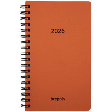 BREPOLS Agenda Interplan Calvi 2026 0.736.6870 1S/2P arancione 8.9x16cm