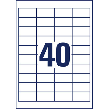AVERY ZWECKFORM Etiquettes 48,5x25,4mm 6126 blanc 400 pcs./10 flls.