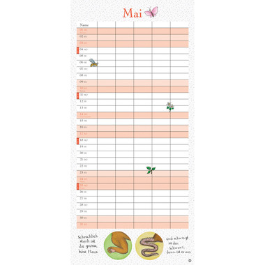 HEYE Pianificatore Grüffelo 2026 23444+26 1M/1P TE 5 colonne 21x45cm